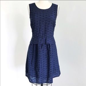 Marc By Marc Jacobs Navy Eyelet Dress